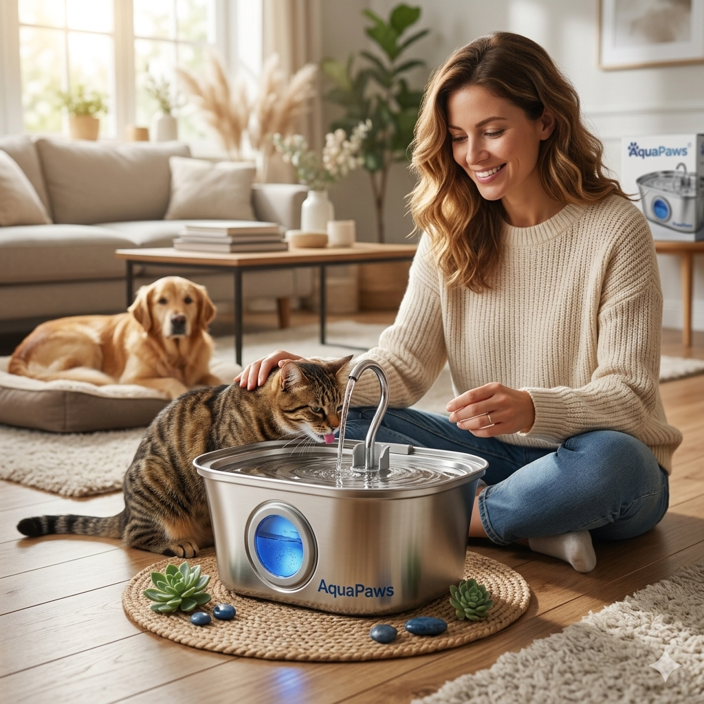 AquaPaws Automatic Pet Water Fountain